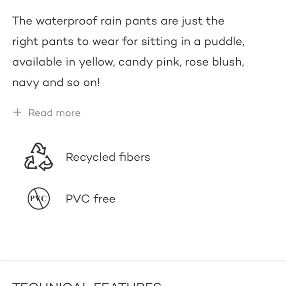 Reima Little Girls Rain
Pants - Lammikko - Picture 9 of 11